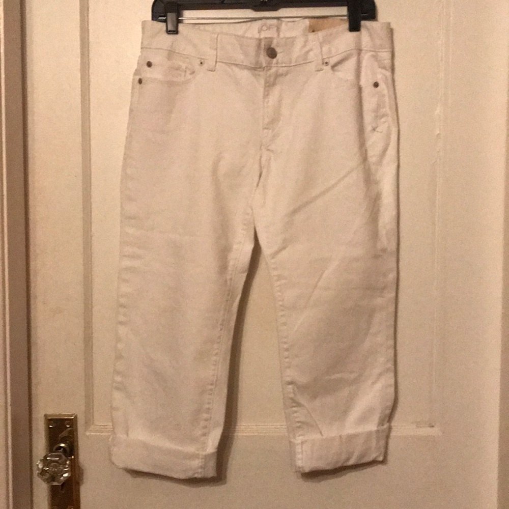 White Denim Capri Pants by Ann Taylor LOFT